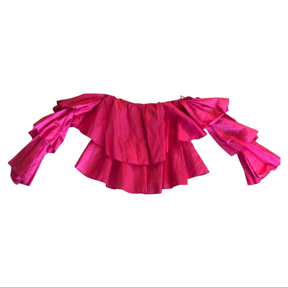 Vibrant pink crop top